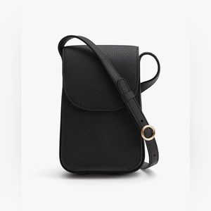 Cuyana Concertina Phone Bag - black leather